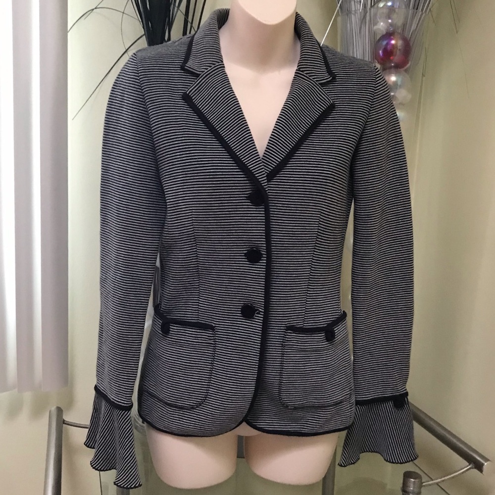 EMPORIO GIORGIO ARMANI Stripped Blazer Jacket Fitted Minimalist Italy